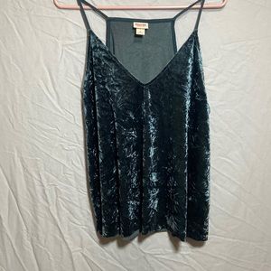 Crushed velvet tank top